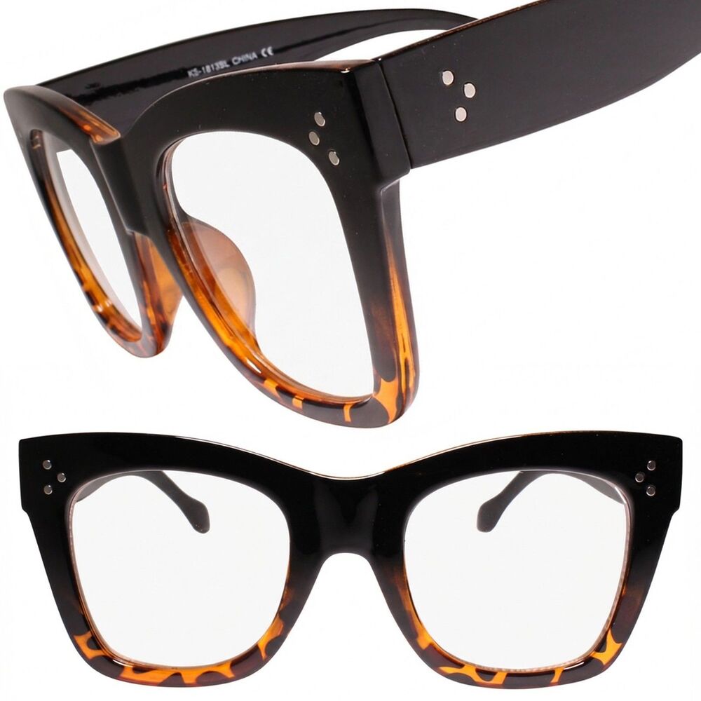 Classic Hip Hop Swag Dapper Oversized Mens Womens Square Clear Eye Glasses